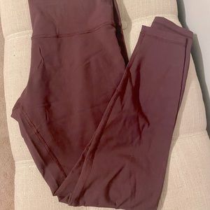 Burgundy Lululemon leggings